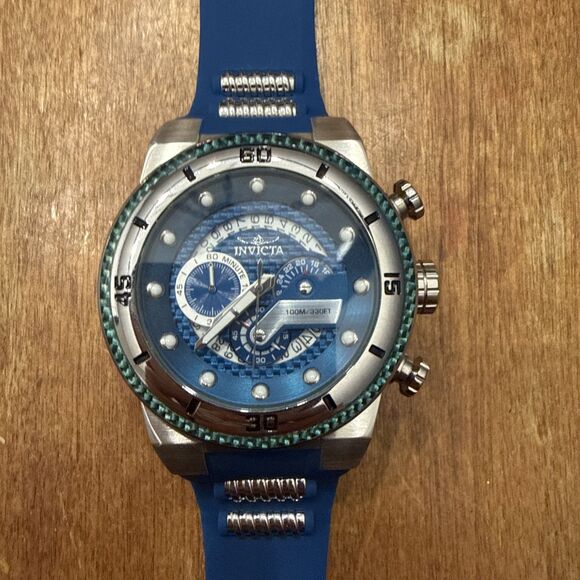 Invicta S1 Rally Men's 51mm Blue Carbon Fiber Chronograph Silicone Watch 24223 - Picture 3 of 5